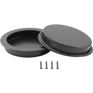 2PCS 61mm/2.4inch Black Flush Pull Finger Pull Sliding Closet Door Finger Pull Recessed Kitchen Cabinet Handles Square Flush Pull Handle for Sliding Doors Closet Drawers