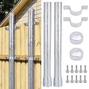 24 in Added Height Post Extenders for 2-3/8 in OD Metal Posts, 2-Pack