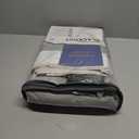 INOVADAY 100% Blackout Curtains for Bedroom, Black Out Curtains 96 Inch Long, Clip Rings Linen Blackout Drapes, Thermal Insulated Room Darkening for Living Room, 2 Panels - Beige,W50xL96