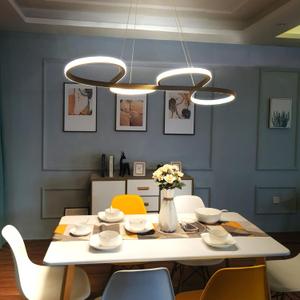 Modern Dimmable Black Led Chandelier for Dining Room Light Fixture Over Table, Height Adjustable with Remote, L39.3in