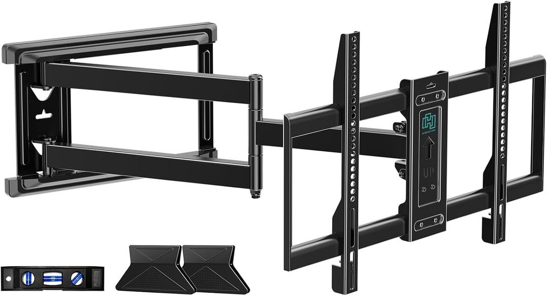 HCMOUNTING Corner TV Wall Mount Long Arm TV Bracket for 32-80 Inch TVs,Pre-Assembled Full Motion TV Mount with 30.12" Extension & Swivel Articulating Arm & Tilt,Max VESA 600x400mm,Holds up to 110 lbs