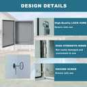 Waterproof Electrical Enclosure 20 x 16 x 8'', Outdoor Electrical Box Weatherproof, Electrical Junction Box with Reinforced Lock