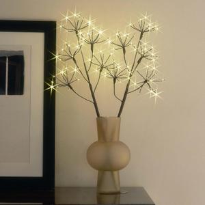 Hairui Lighted Brown Willow Branches with Timer 32IN 100 LED Fairy Lights Battery Operated or USB Plug in, Starburst Branch Lights for Home Room Christmas Holiday Decoration Indoor Outdoor Use
