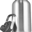 One Gallon Water Bottle, 128oz Stainless Steel Insulated Water Bottle For Hot & Cold Drinks, BPA-Free, Wide Mouth, Leak-Proof Big Water Jug With Handle For Sports, Travel, Hinking & Camping, Silver