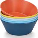 Unbreakable Large Cereal Bowls Set of 6, 32 Ounce BPA-Free Microwave & Dishwasher Safe Salad Bowls, Stackable Multicolor Kitchen Bowls for Serving, Soup, Oatmeal, Pasta, Camping & Daily Use
