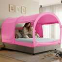 LEEDOR Bed Tent Dream Tents Bed Canopy Shelter Cabin Indoor Privacy Warm Breathable Pop Up Twin/Full/Queen for Kids and Adult Patent Pending(Mattress Not Included), 39"W x 75"L