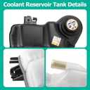 Coolant Reservoir Tank Front Engine with Cap 603-217 Compatible with 2005 2006 2007 F250 F350 F450 F550 Super Duty Excursion 5.4L,6.0L,6.8L Replace 3C3Z8A080AE 6C3Z8A080B