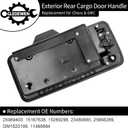Exterior Door Handle, Compatible with 1996-2015 Chevy Express GMC Savana 1500 2500 3500 Van, Rear Right Cargo Door Handle with License Plate Bracket Holder Housing | 15269298 25866289 Tailgate Handle