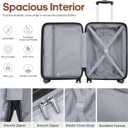 Carry On Luggage 22x14x9 Airline Approved, 3 Piece Set with Backpack