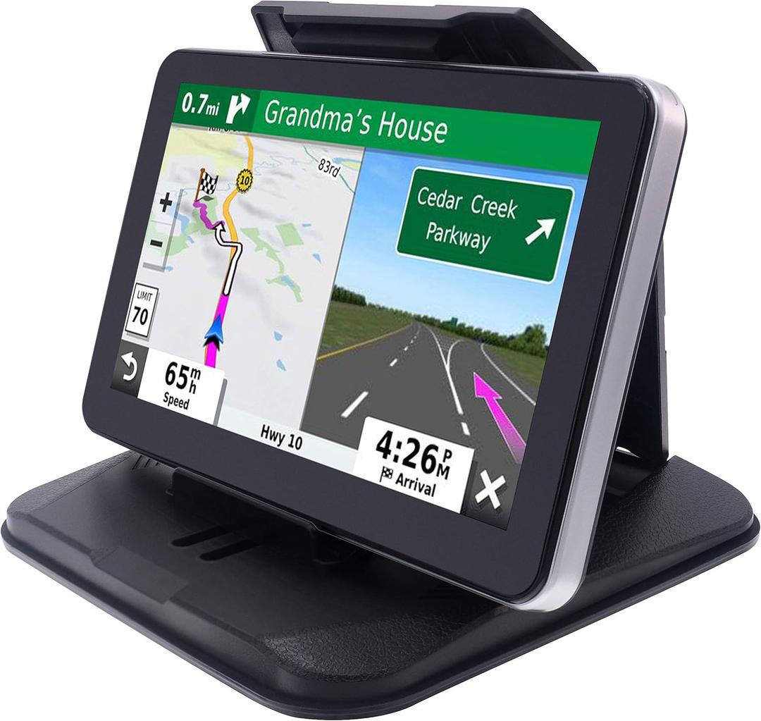 Dashboard GPS Mount Holder - Universal Dashbaord Phone Tablet PC Navigation Holder for Garmin Nuvi Tomtom iPhone iPad Galaxy Yoga Android Fits 4.3"-9.6" GPS & Smartphone Friction Mount (Black)