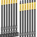 14PCS Impact Long Torx Bit Set, 6-Inch, T7T40, Tamper Proof Star Bits Set, Magnetic Security Torx Bit Set with 1/4 Inch Hex Shank, S2 Steel, Ideal for Automotive, DIY, Electronics