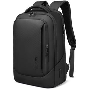 hk Laptop Backpack for Men with USB Charging Port Water-Resistant for 15.6 Inch Computer Bag Durable High-Tech Daypack Casual Backpack for Business Work College Weekender Travel-Black