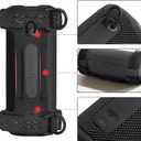 Silicone Cover for JBL Grip Compact Bluetooth Speaker, Portable Carrying Case with Adjustable Detachable Shoulder Strap for Bicycle - Black