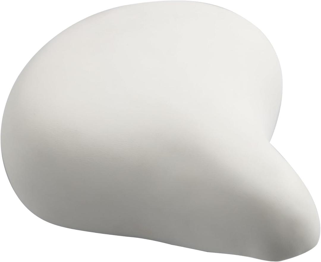 AVASTA Kids Bicycle Saddle for Girls & Boys Waterproof Wide Soft Bike Cushion Dual Shock Absorbing Fit for 20 24 26 inch Mountain Road Bike (White)