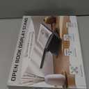 PUERSI Open Display Stand, Wooden Large Book Holder, Coffee Table Stand, Wood Easel for Magazine, Art, Cook Book, Bible, Quran - Black