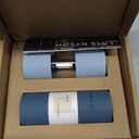 LARS NYSØM Salt and Pepper Mills Set with Adjustable Ceramic Grinder 2 Pieces I Manual Design (Stone Blue/Sky Blue)