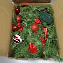 Christmas Garland with Lights 9FT Timer Prelit Garland Battery Operated Outdoor Indoor Christmas Decorations 30 LEDs Lighted Garland for Stairs Railing Fireplace Mantle Front Door Home Holiday Decor