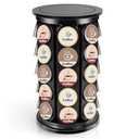 SAVORLIVING Coffee Pod Carousel Compatible with K-Cup Pods, K Cup Holder Holds 40 Coffee Capsule, New Modern Design for Kitchen Office Countertop or Coffees Station Organizer, Detachable (Black)
