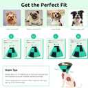 Queenmore Dog Cone, Soft Dog Cones for Dogs, Dogs Cone Collar After Surgery for Neutering, Breathable Pet Cone, Adjustable E-Collar Alternative to Stop Licking, Green XL