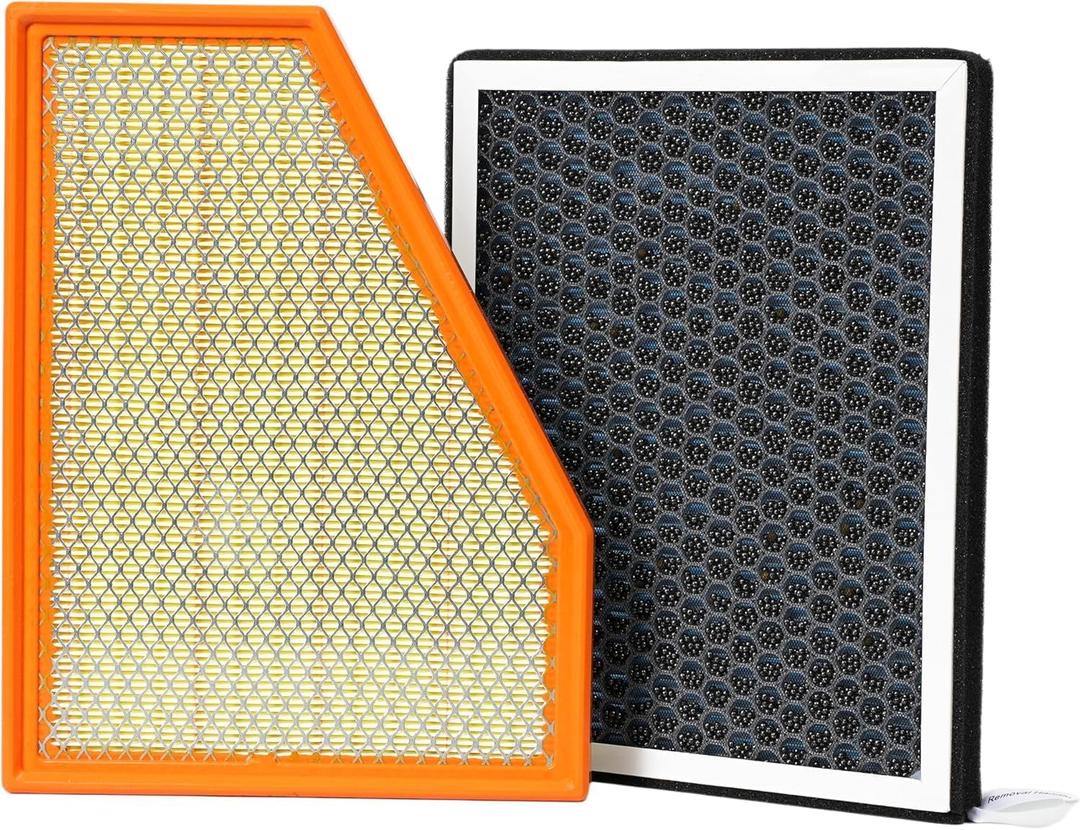 Engine Air Filter&Cabin Air Filter Combo Pack-Compatible with Jeep Grand Cherokee 2022 2023 2024 2025,Grand Cherokee L 2021-2025 NOT compatible with Grand Cherokee 2021 &Cherokee WK 2022