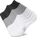 Amutost No Show Socks Womens Athletic Cushion Ankle Footies Low Cut 5-6 Pairs, Large