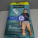 Depend Fresh Protection Adult Diapers, Incontinence Underwear for Men, Disposable, Maximum, Small/Medium, Grey, 32 Count 