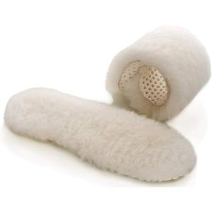 Happystep Genuine Sheepskin Insoles - Premium Lambswool and Sheepskin Top Layer, Honeycomb EVA Bottom Sole for Cushioning and Shock Absorption (Women 11)