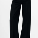 Women's Black Pants, Work Black Straight Trousers with Pockets, Black, Size 118, 16x32