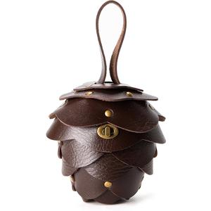 Unique Flower Shape Small Wallets Woman Vintage Gothic Cute Coin Purse PU Leather Change Purse For Cash Key Lipstick (Brown)