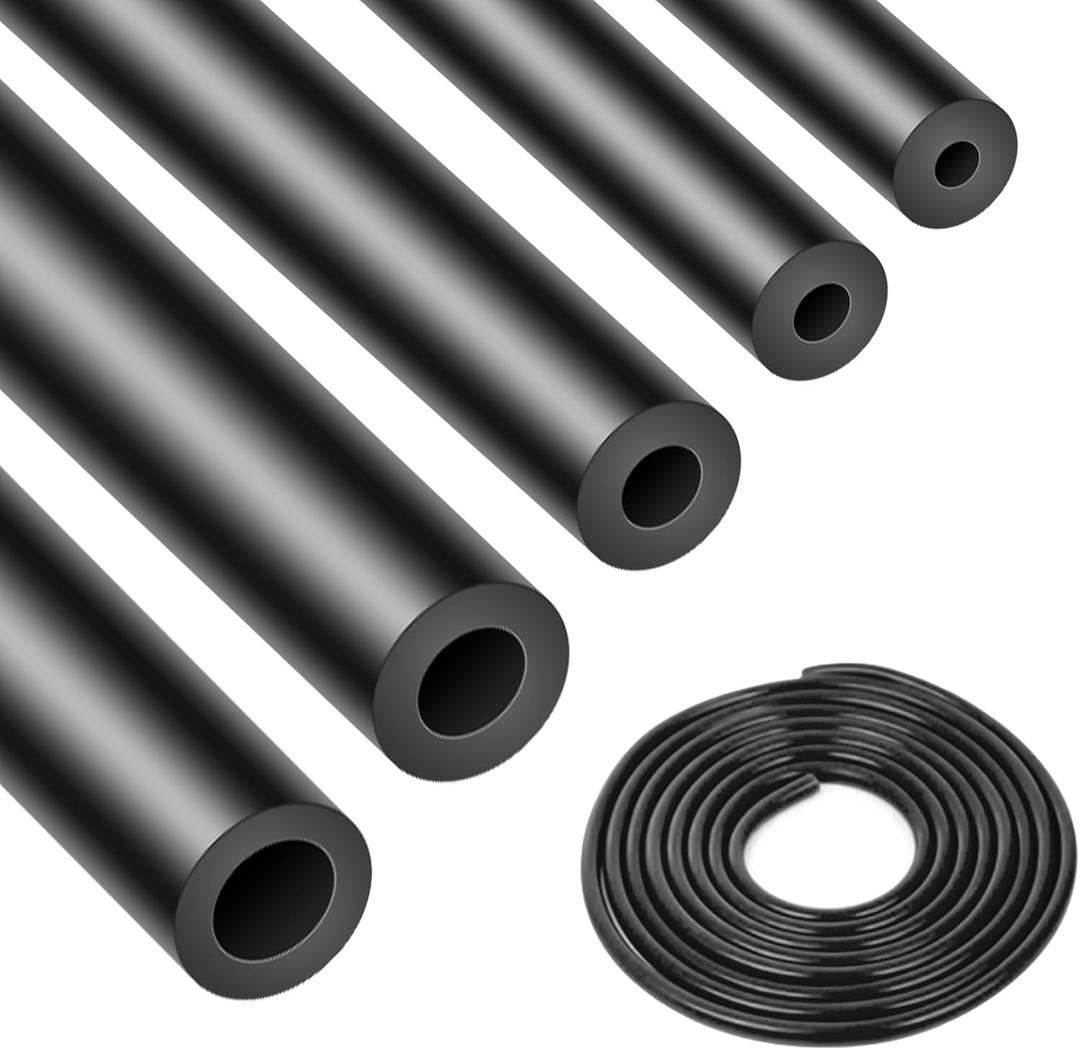 Silicone Vacuum Tubing Hose 6.6 FT, 1/8" 5/32" 1/4" 5/16" 3/8" ID High Performance 130PSI, Engine Automotive Vacuum Silicone Hose Line 5PCS