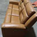 Sitswell Pearce Collection Recling Sofa Brown Leather 88"L x 36"D x 40"H