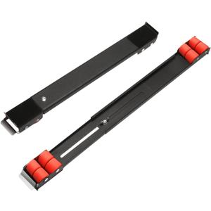 Washing Machine Roller Mover, Adjustable Metal Holder Bracket, Load Bearing 300kg, Extendable Appliance Washing Machine Dryer Fridge Roller, 24 Wheels Moving, 3 Color (Color  Black)