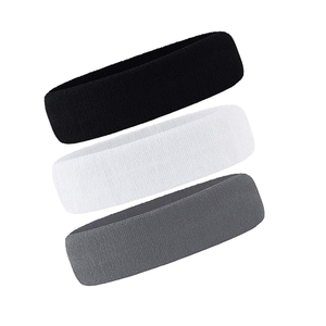 3 Pack Men & Women Sweatband Headband Terry Cloth Moisture Wicking for Sports Tennis Gym Work Out