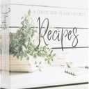 Recipe Binder with Plastic Sleeves | Recipe Book to Write in Your Own 8.5x11 3 Ring Blank Cookbook Binder Organizer | Bridal Shower Gift | Family Heirloom | Family Owned Brand (Tan)