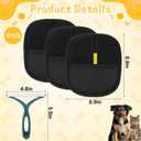 3PCS Pet Hair Removal Glove with Double Sided Hair Remover Tool, Reusable Gloves for Cats & Dogs, Electrostatic Gloves Pet Hair Mitt for Couch, Carpet, Furniture, Car, Easy Cleaning & Grooming Tool