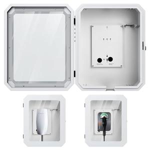 Charger Station Box for Tesla Gen 3 Wall Connector and ChargePoint EV Charger, Cable Organizer Holder Lock Cover Outdoor Rainproof, Snowproof, Dustproof, Theftproof, Home Charging Accessories