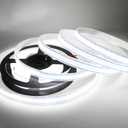 LEDENET LED Strip Lights Cold White 6500K 16.4ft/5M Double Row 2835 SMD 2400LEDs DC 24V Daylight Bright Dimmable Flexible LED Tape Light Waterproof IP67 Outdoor Lighting(No Adapter and Dimmer)