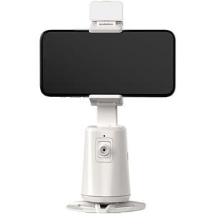 AI-Powered Phone Mount with Wide-Angle Sensing Camera, Auto Face Tracking Tripod, Three-Axis Operation 360 Follow Head, Smart Shooting Holder - Grey