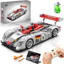 R8 1:10 Remote Control Car Building Kits, with 3 Motors Rechargeable Battery, Compatible with Technique Car for Adults Men Boys Age 14+(2,426 PCS)