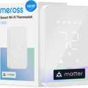 meross Matter Smart Thermostat for Electric Baseboard Heater, Works with Alexa, HomeKit, Google, SmartThings, Programmable WiFi Thermostat for House, Energy Saving, App & Voice Control for Smart Home, Matter Smart Thermostat