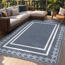 Outdoor Patio Rug, Outside Rectangular Carpet, Moroccan Geometric Rugs, Washable Large Indoor Outdoor Rug 8x10 Mats for RV, Picnic, Backyard, Deck, Balcony, Porch, Beach