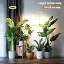 Kullsinss Grow Lights for Indoor Plants, Full Spectrum Plant Lights for Indoor Growing with 6/12/16H Timer, 3 Color Modes, 5 Brightness, 10"-65" Height Adjustable Wood Grain Plant Growing Lamp