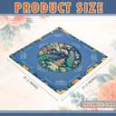 Foilswirl 1 Pcs Mahjong Table Mat Floral Peacock, 33" x 33" Green Chinoiserie Peacock Mahjong Mat Non-Slip Noise Reduction Carrying Bag for Poker Board Card Games Dominoes, Ships Rolled(Vintage)