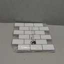 Art3d Peel and Stick Backsplash for Kitchen White Subway (10 Tiles, Thicker Design) (White With Black Grout)