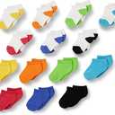 Amazon Essentials Unisex Kids and Toddlers' Cotton Low Cut Cushioned Sock, 14 Pairs, Size 1.5-8