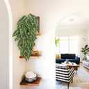 2 Packs UV Resistant Artificial Hanging Plants Outdoors & Indoors, 33" Large Fake Pothos Ivy Vines Plants Faux Monstera Hanging Greenery for Planter, Shelf, Window Box, Porch, Patio, Garden Decor