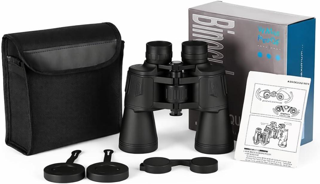 10x50 Magnification Professional High-Power Binoculars for Adults  HD Vision with 50mm Objective Lens, K9 Prism, Durable Design for Bird Watching, Hunting, Stargazing, Sports & Outdoor