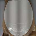 Bemis 1500EC Durable Wood Toilet Seat with Easy Clean Hinges, Made in USA, Elongated, Biscuit