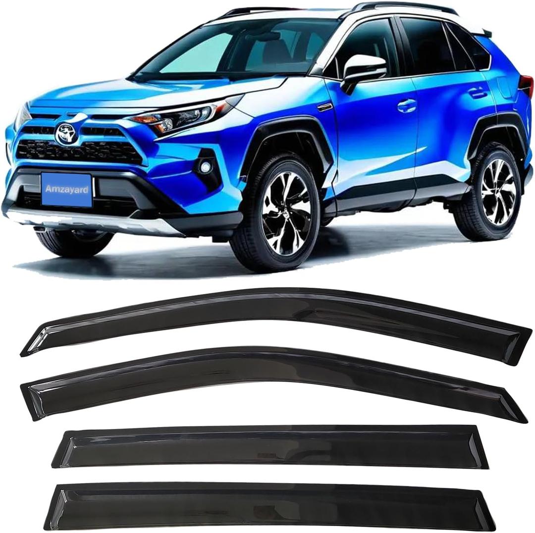 Window Visors Rain Guards Compatible with 2019-2024 Toyota RAV4 Window Wind Deflectors Vent Visor Sun Shades