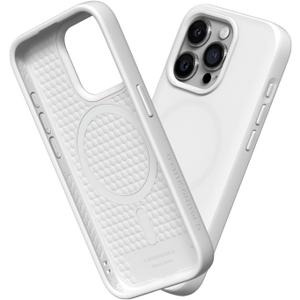 RhinoShield SolidSuit Case Compatible with Magsafe for [iPhone 15 Pro] | Shock Absorbent Slim Design Protective Cover with Premium Matte Finish 3.5M / 11ft Drop Protection - Classic White